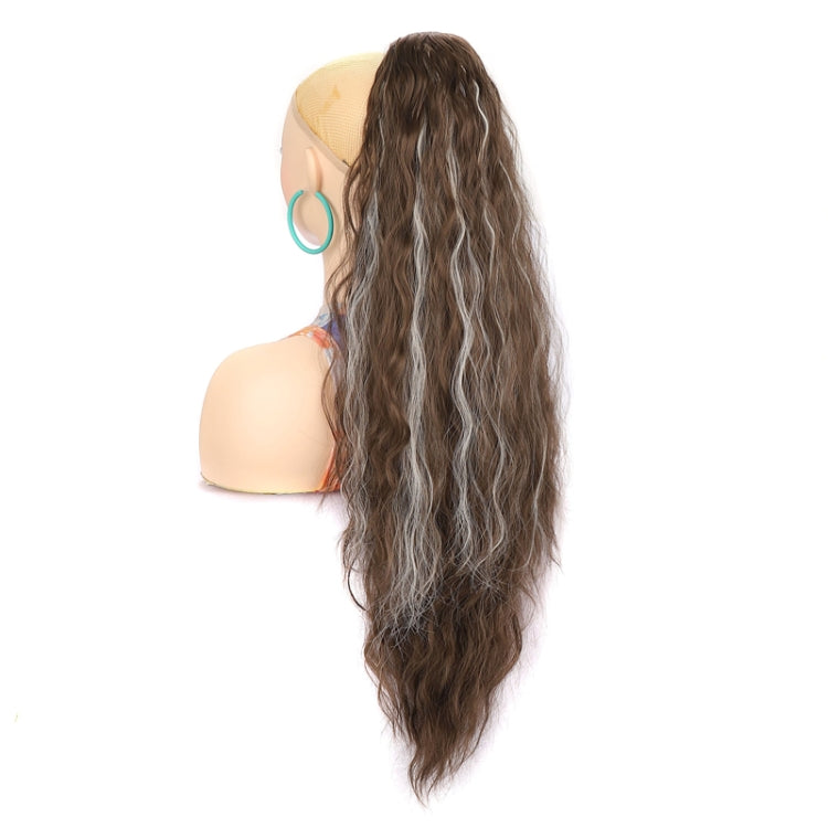 Ladies Extended Woolly Curly Rope Pulling Mesh Ponytail Wig