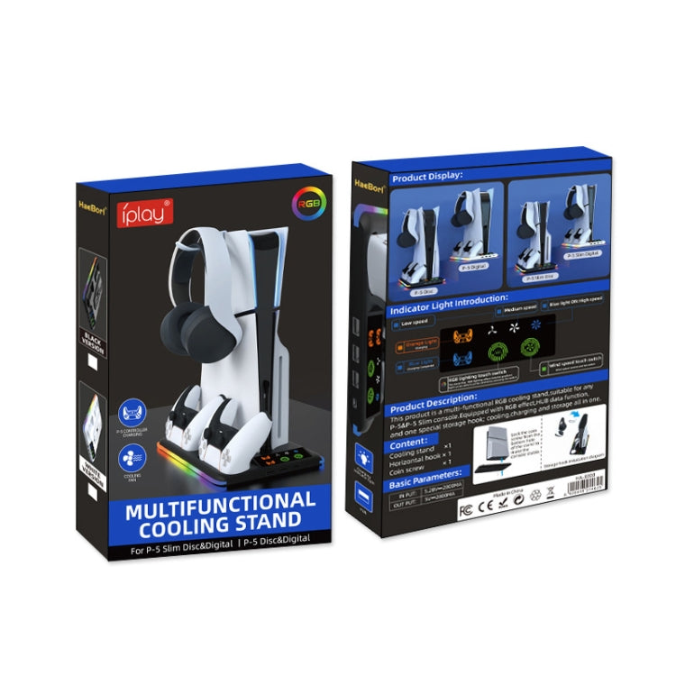 For PS5 Slim / PS5 iplay HA-8008 Cooling Bracket Headphone Organiser Grip Holder Charger