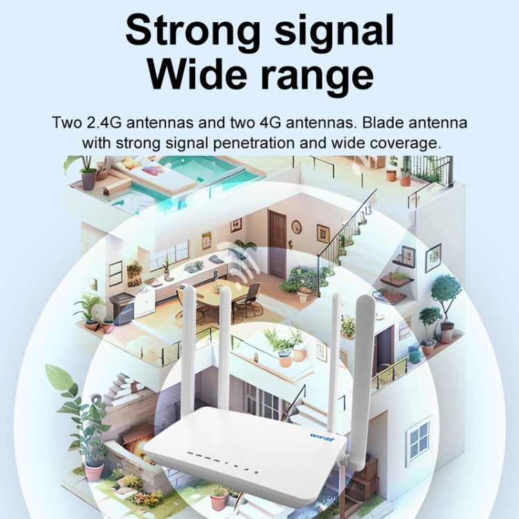 4G CPE Wireless Plug-In Router WiFi 6 Network Hotspot, EU Plug