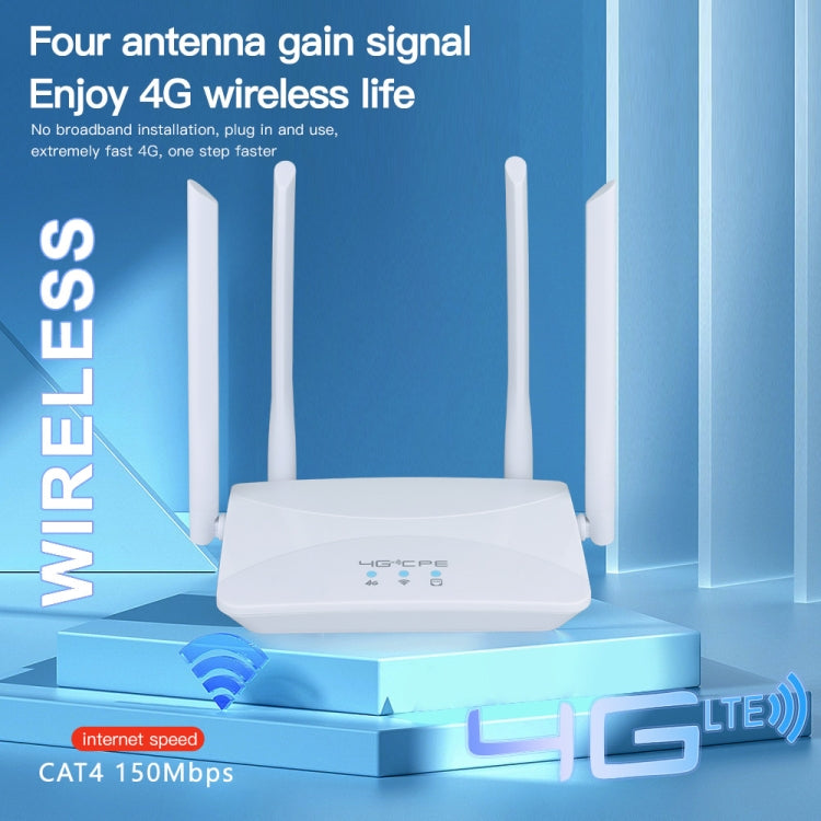 4G Wireless CPE Router Plug-in Mobile WiFi, EU Plug