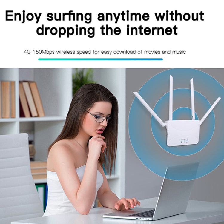 4G Wireless CPE Router Plug-in Mobile WiFi, EU Plug