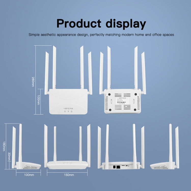4G Wireless CPE Router Plug-in Mobile WiFi, EU Plug