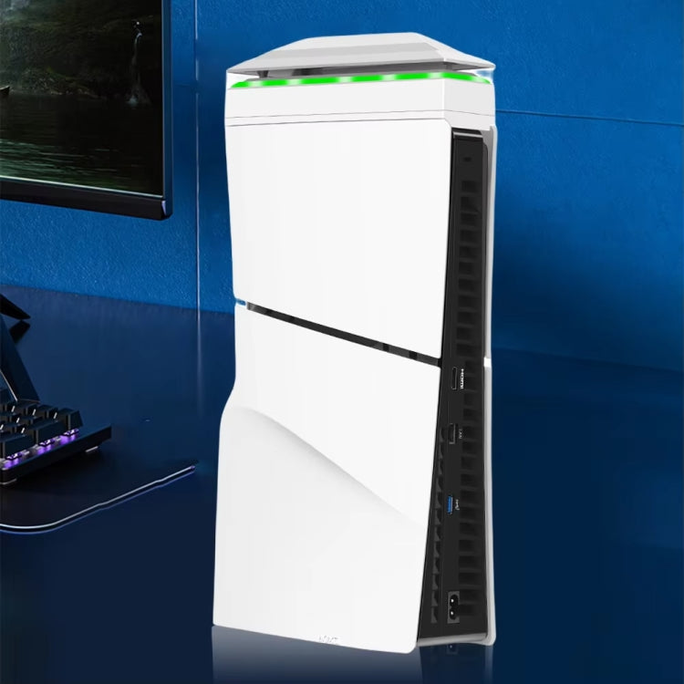 For PS5 Slim Top Dustproof Colorful Cooling Fan 3 Adjustable Speed