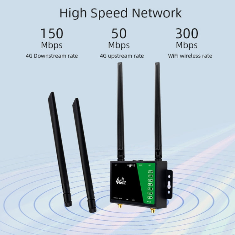 4G Wireless Plug-in Router Detachable Extension Antenna LTE Monitoring Network WiFi Hotspot, EU Plug
