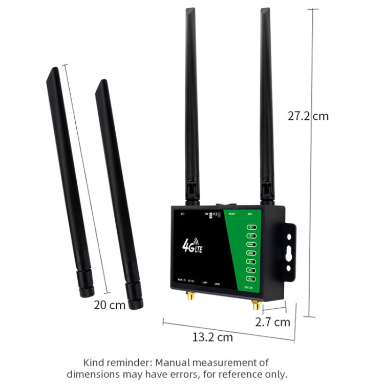 4G Wireless Plug-in Router Detachable Extension Antenna LTE Monitoring Network WiFi Hotspot, EU Plug