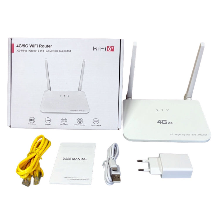 4G CPE Wireless Plug-In Mobile Routing WiFi6 Wire Hotspot, EU Plug