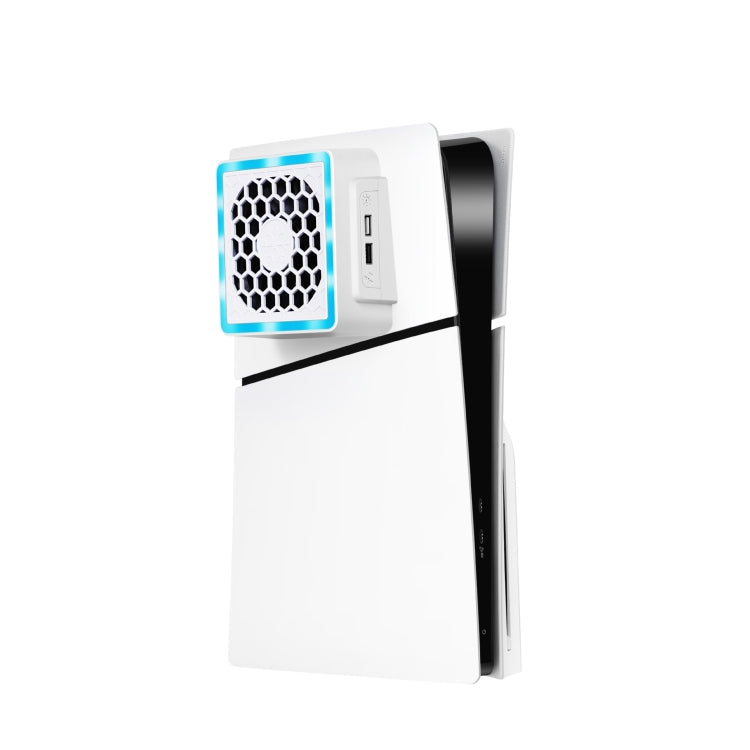 For PS5 Slim Console Side-mounted Cooling Fan RGB Radiator