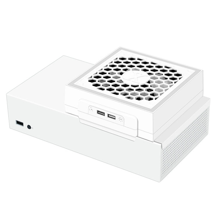 For XBOX Series S Console Side-mounted Cooling Fan RGB Color Light Radiator