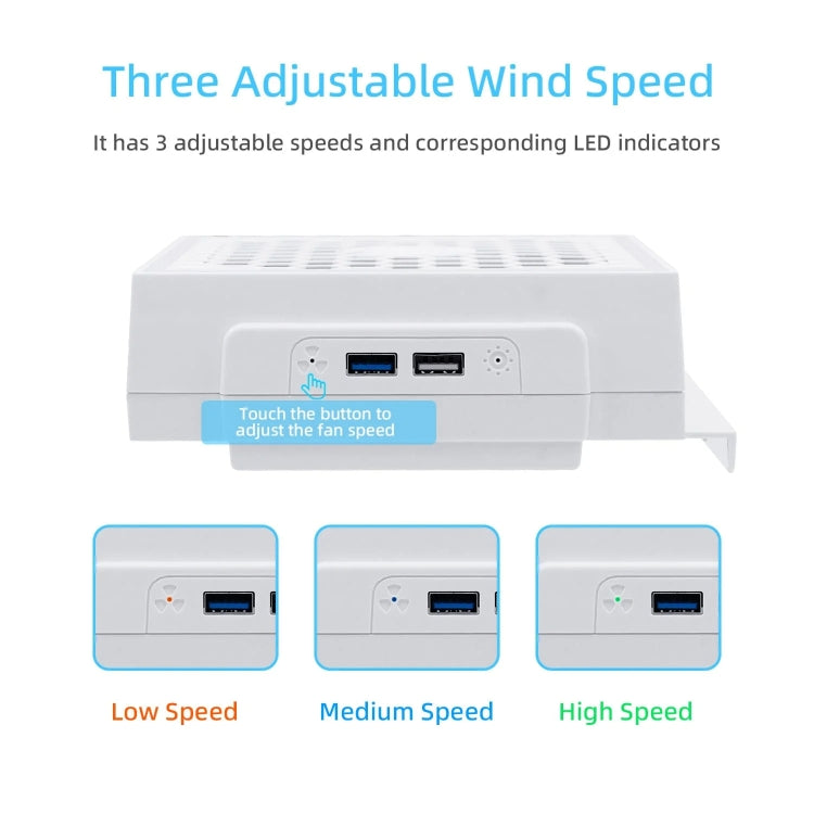 For XBOX Series S Console Side-mounted Cooling Fan RGB Color Light Radiator