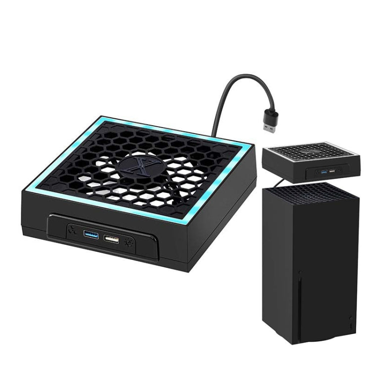 For Microsoft XBOX Series X Top Colorful Cooling Fan 3 Adjustable Speed