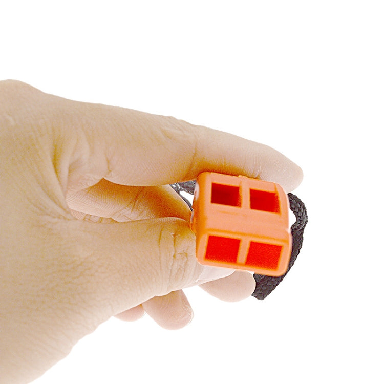 Dual-Frequency Outdoor Survival Whistle With Built-In Lanyard