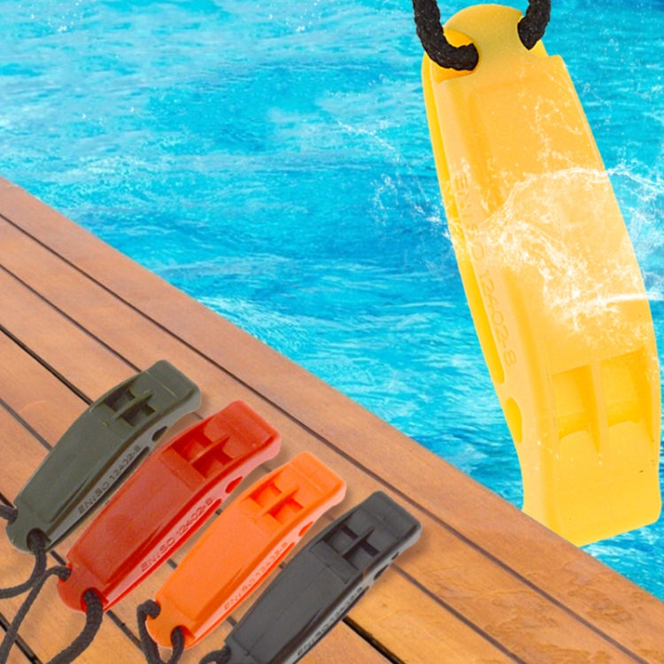 Dual-Frequency Outdoor Survival Whistle With Built-In Lanyard