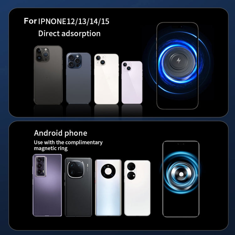 AIMITE M8 Car Wireless Charger Phone Holder Vacuum Suction Cup Strong Magnetic Support Bracket