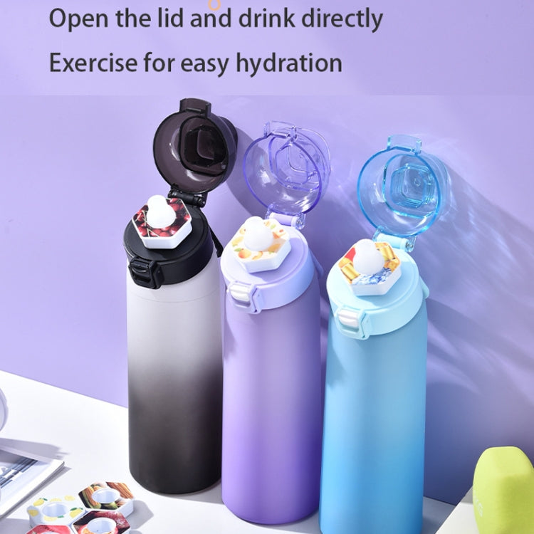 700ml Sports Water Bottle Tritan BPA Free Fruit Scent Water Cup With 8 Fragrance Rings