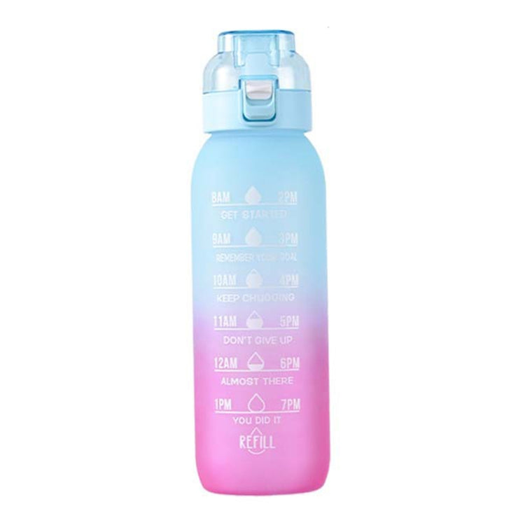1000ml Large Capacity Tritan Water Mug Gradient Color Outdoor Sports Water Bottle