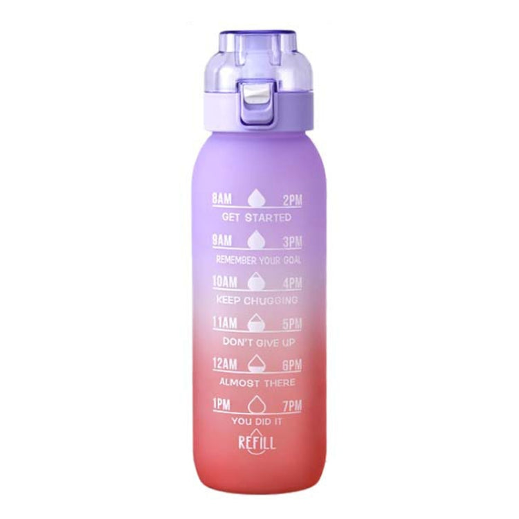 1000ml Large Capacity Tritan Water Mug Gradient Color Outdoor Sports Water Bottle