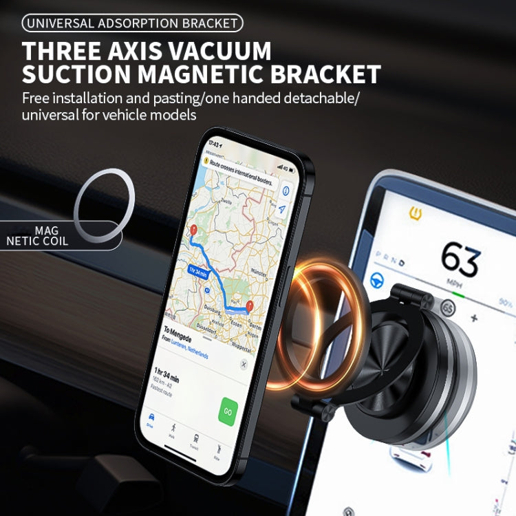 AIMITE C2 Car Vacuum Suction Cup Magnetic Three Axis Linkage Rotatable Cell Phone Holder