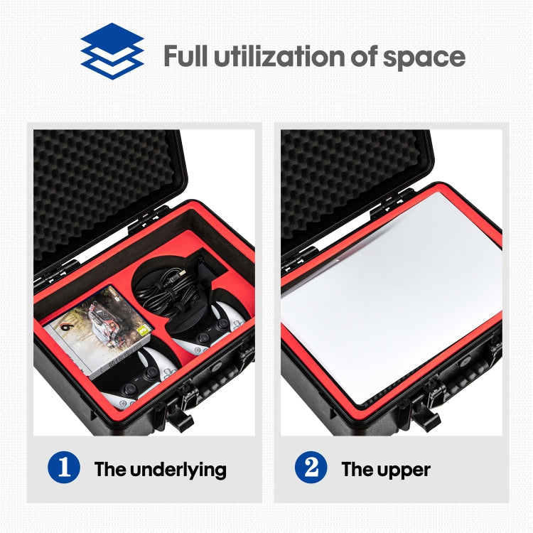 DEVASO Game Console Storage Box Hard-shell Waterproof Handheld Case