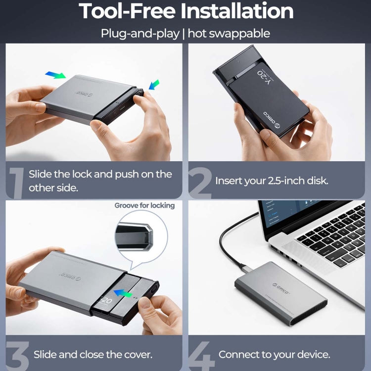 Mobile Hard Drive Case 2.5 inch External Mechanical Solid State SATA Universal