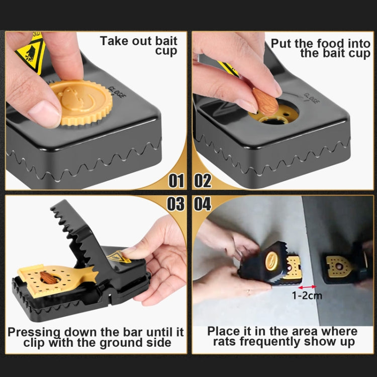 4pcs /Box Plastic Mousetrap Reusable Instant Kill Traps for Mouse Rat