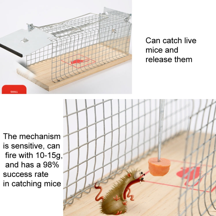 Wooden Mousetrap Cage Live Animal Humane Trap Catch
