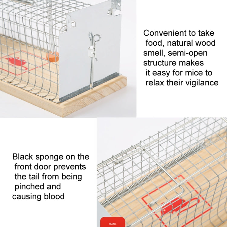 Wooden Mousetrap Cage Live Animal Humane Trap Catch