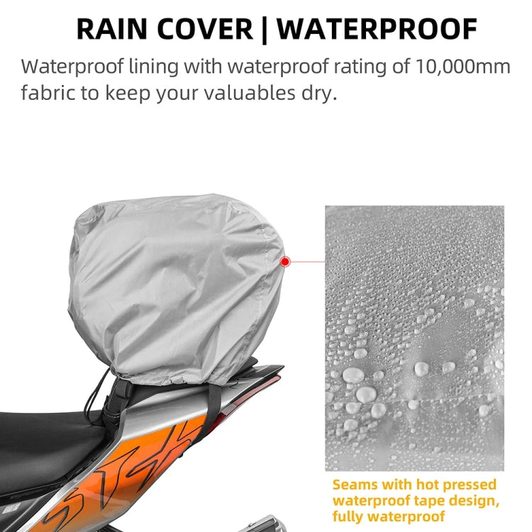 Rhinowalk MTR5001 15L Scooter Front Bag Large Capacity Curved Beam Motorcycle Rear Seat Bag