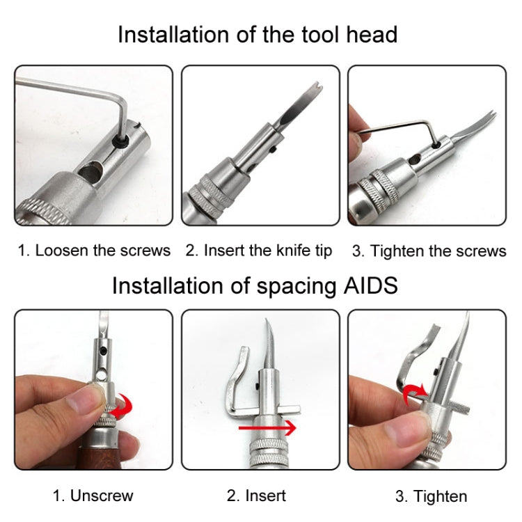 7 In 1 Leather Edge Presser Groove Cutter Edge Trimmer