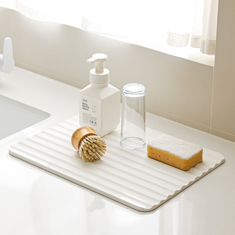 Diatomite Kitchen Drying Mat Drainage Countertop Pad Quick Dry Coaster Bathroom Hard Floor Mat