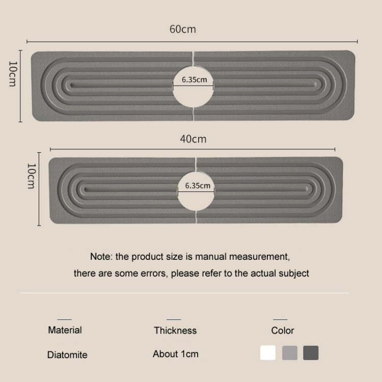 Diatomite Absorbent Mat Fast Drying Stone Kitchen Bathroom Faucet Sink Drainage Mat
