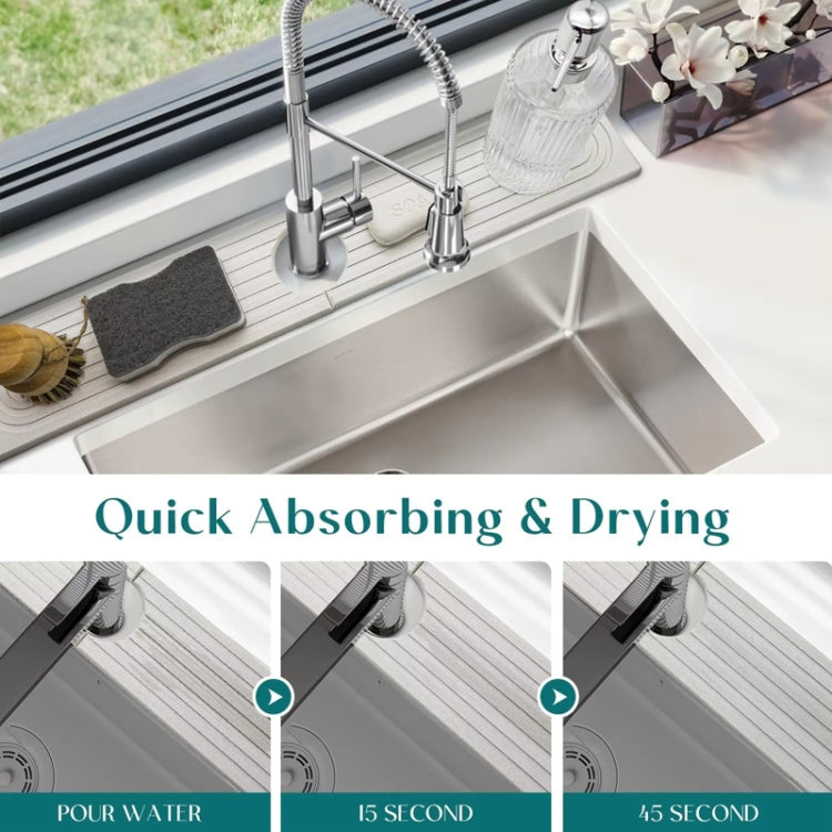 Diatomite Absorbent Mat Fast Drying Stone Kitchen Bathroom Faucet Sink Drainage Mat