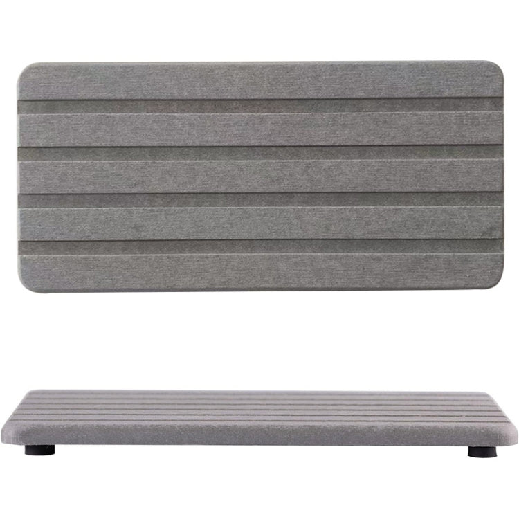 2pcs /Set Absorbent Diatomite Coaster Rectangular Recessed Quick-Drying Stone Sink Toiletries Placemat