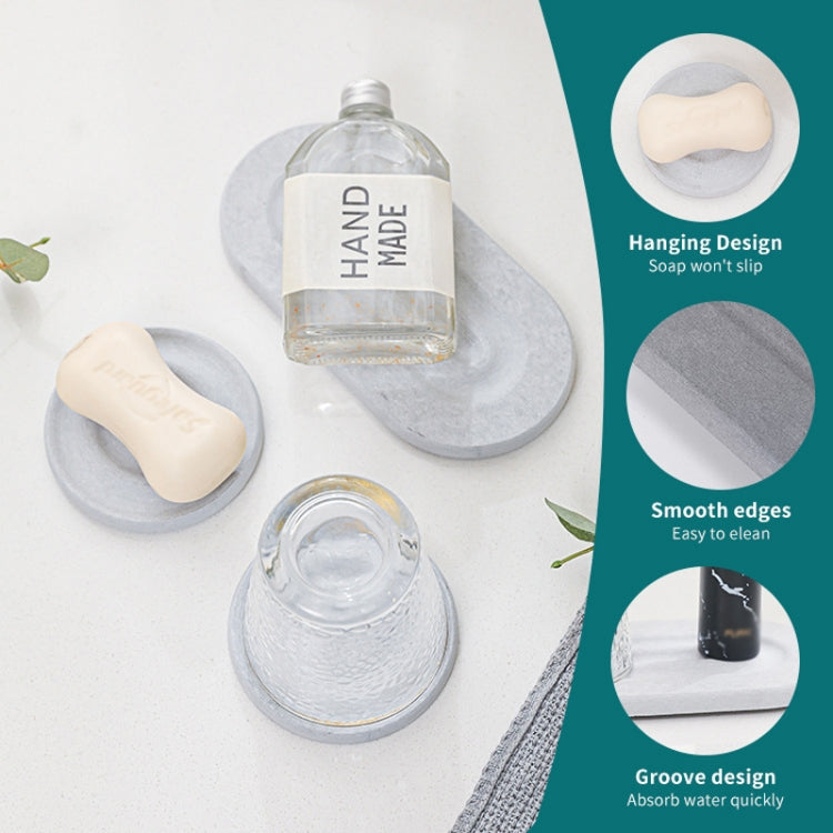 3pcs /Set Bathroom Countertop Absorbent Mat Kitchen Diatomite Drying Mat Faucet Sink Quick Drying Stone Tray