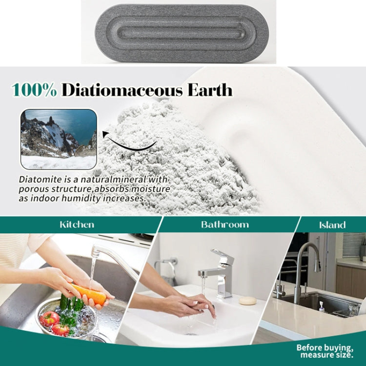 Diatomaceous Earth Countertop Water Absorbing Drying Mat Shelf Bathroom Sink Drainage Mat