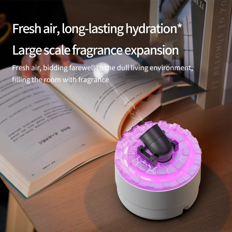 Turret Shape Aromatherapy Humidifier With 3-speed Timer 7-color Atmosphere Light