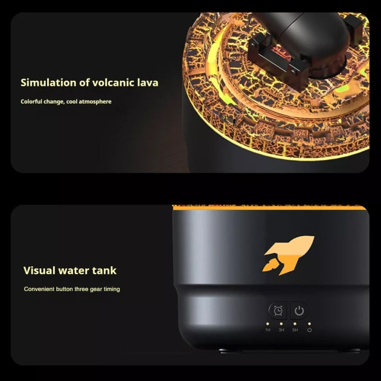 Turret Shape Aromatherapy Humidifier With 3-speed Timer 7-color Atmosphere Light