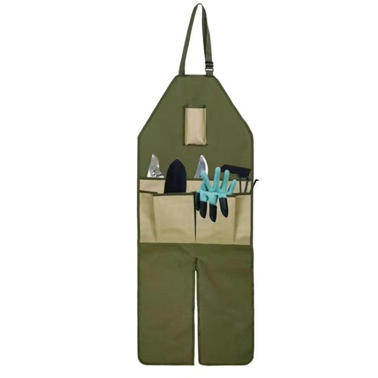 Gardening Pruning Multi-Pocket Oxford Cloth Color-blocking Extended Leg Apron