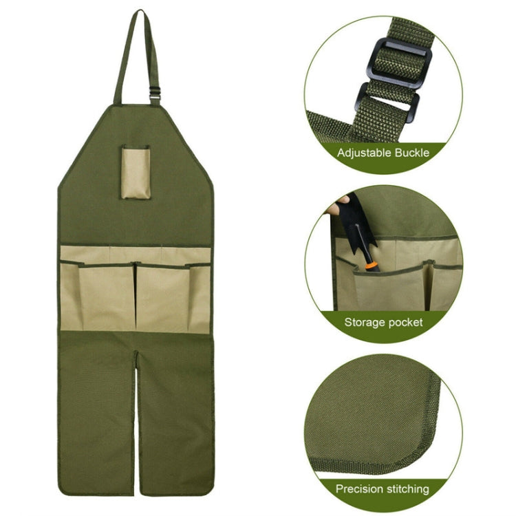 Gardening Pruning Multi-Pocket Oxford Cloth Color-blocking Extended Leg Apron