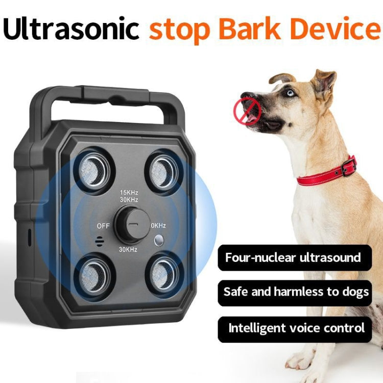 AI Intelligent Recognition Ultrasonic Bark Stopper Portable Dog Training Device Repellent