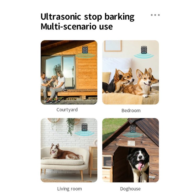 AI Intelligent Recognition Ultrasonic Bark Stopper Portable Dog Training Device Repellent