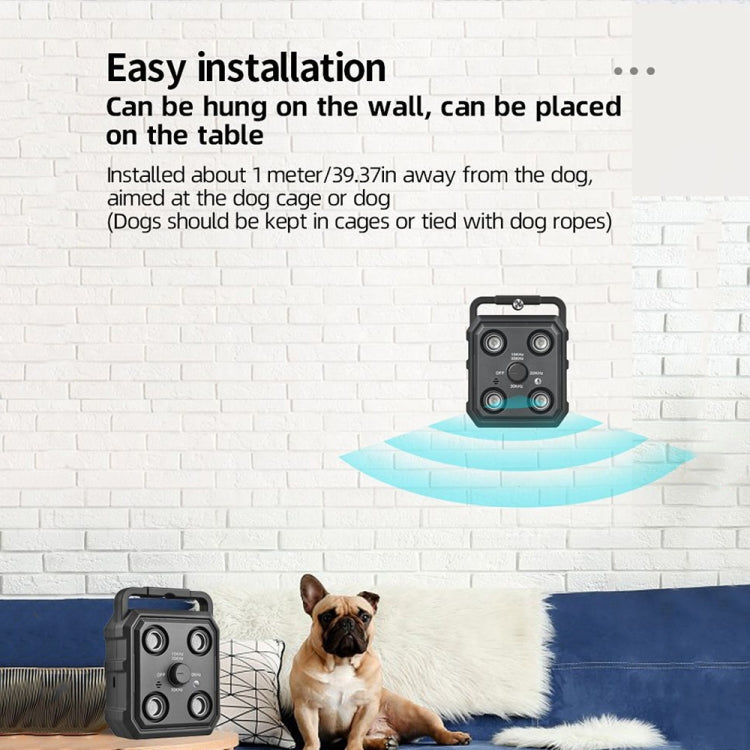 AI Intelligent Recognition Ultrasonic Bark Stopper Portable Dog Training Device Repellent