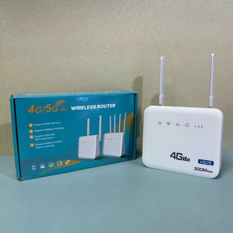 4G WiFi6 VOLTE CPE Wireless SIM Card Router With RJ45+RJ11, EU Plug