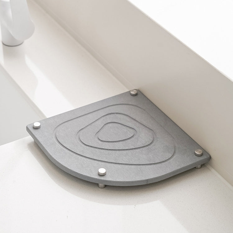 Bathroom Countertop Drying Mat Diatomite Water-Absorbent Quick-Drying Coaster Fan Shaped Drainage Mat