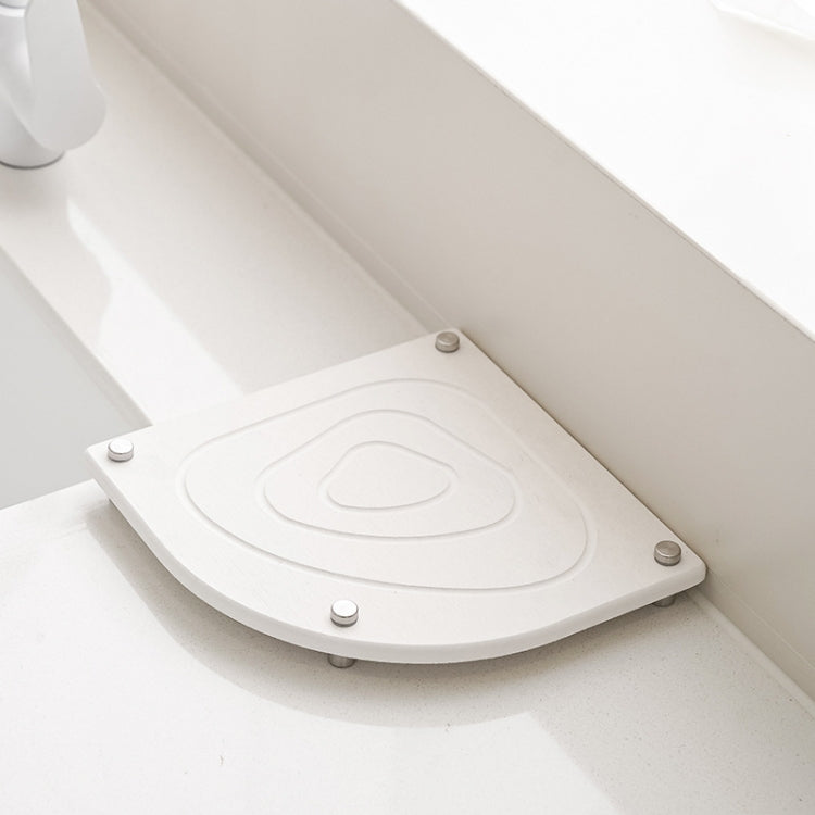 Bathroom Countertop Drying Mat Diatomite Water-Absorbent Quick-Drying Coaster Fan Shaped Drainage Mat
