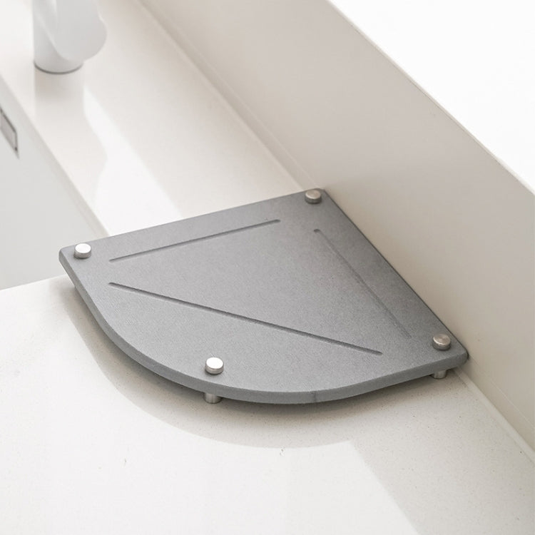 Bathroom Countertop Drying Mat Diatomite Water-Absorbent Quick-Drying Coaster Fan Shaped Drainage Mat