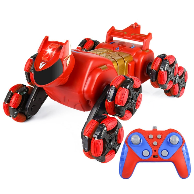 2.4G Kids Remote Control Toy Car Stunt Robot Dog Gesture Sensor Lights Music Spray Climbing Car