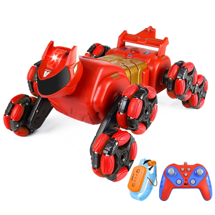 2.4G Kids Remote Control Toy Car Stunt Robot Dog Gesture Sensor Lights Music Spray Climbing Car