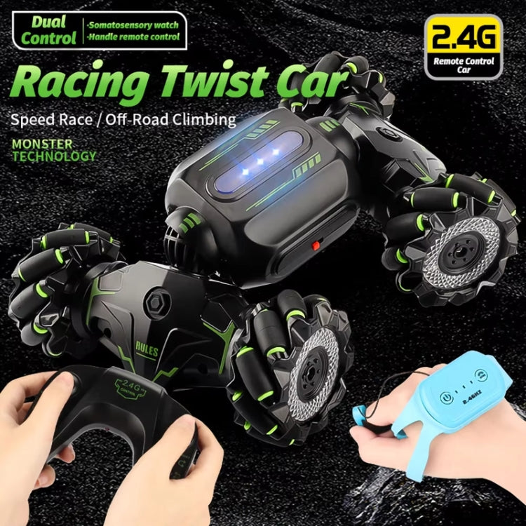 Children RC Car Toy Lights Electric Gesture Sensor Remote Control Twisting Stunt Car