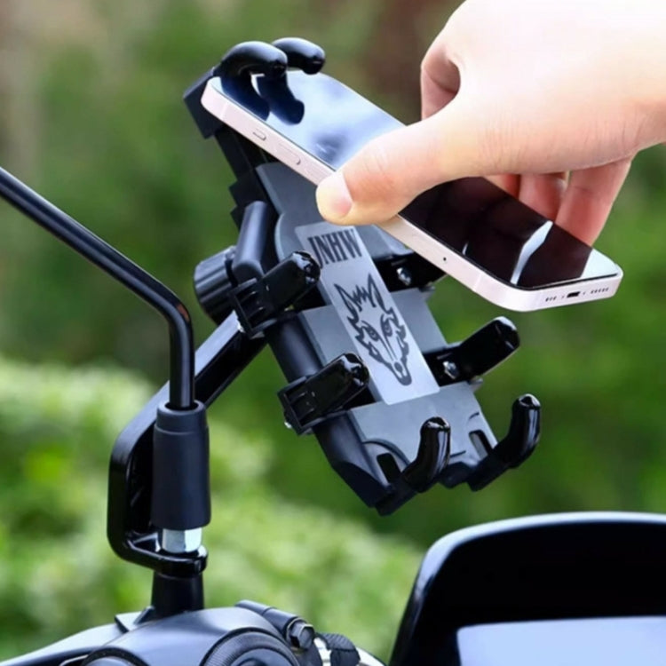 JNHW Motorcycle Bicycle Eight Claw Mobile Phone Navigation Shockproof Bracket