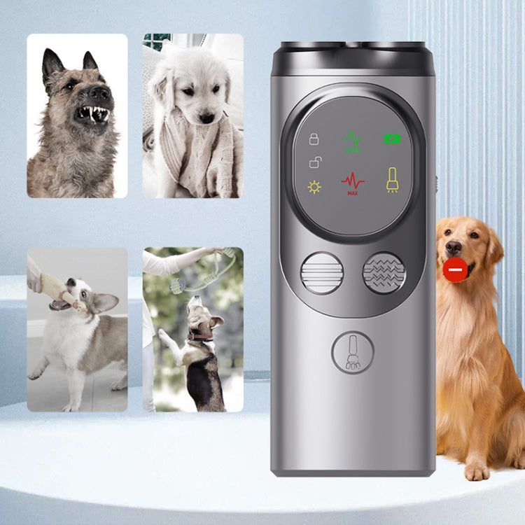 Ultrasonic Three-head Barking Stopper Dog Training Device with Flashing Light